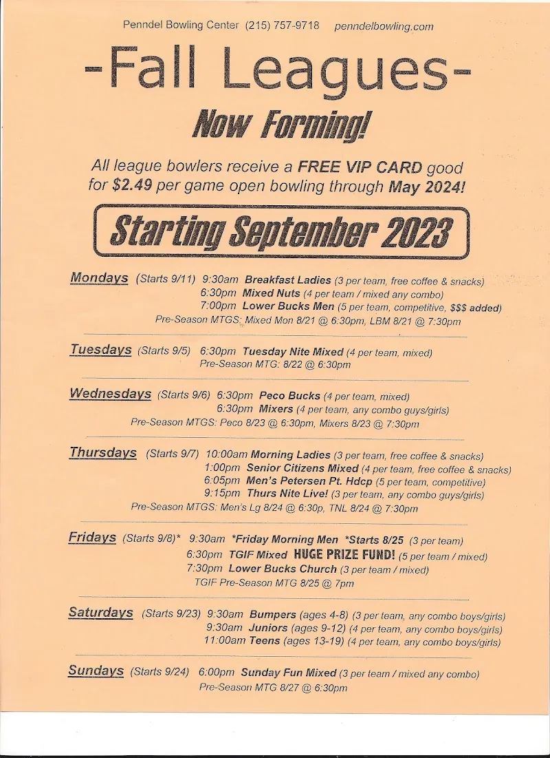 Penndel Bowling Center in Penndel, PA