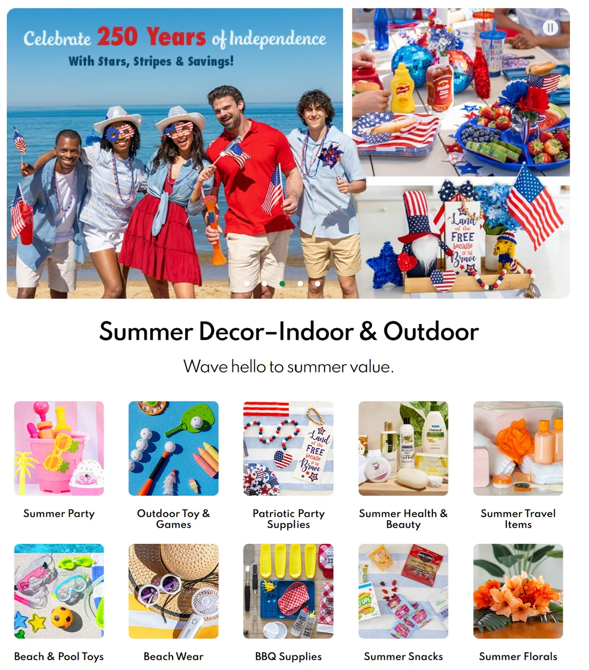 Summer Decor–Indoor & Outdoor - deal at Dollar Tree