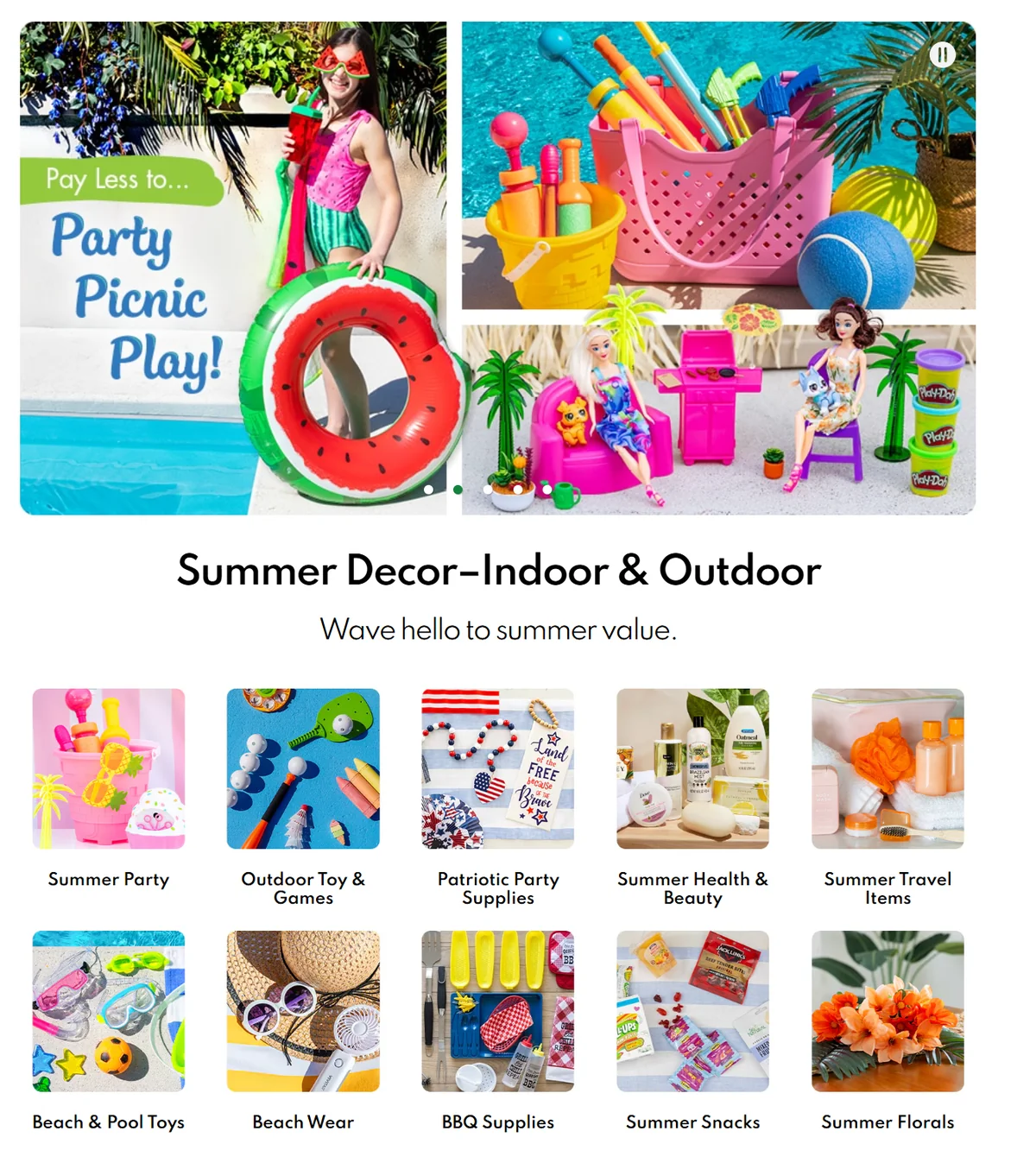 Summer Decor–Indoor & Outdoor - deal at Dollar Tree