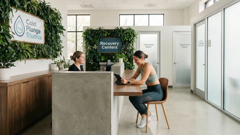 Cost breakdown chart for cold plunge facility monthly operating expenses including energy, staffing, and equipment maintenance