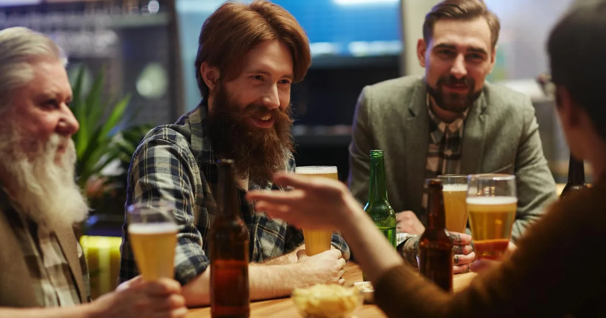 Group of friends enjoying craft beer tasting at a brewery tour, Craft Brewery Pal