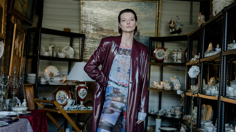 Two friends engaging in a fun shopping experience at Thrift Store Pal.