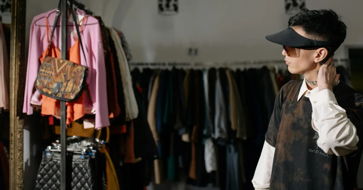 People happily interacting in a Thrift Store Pal environment