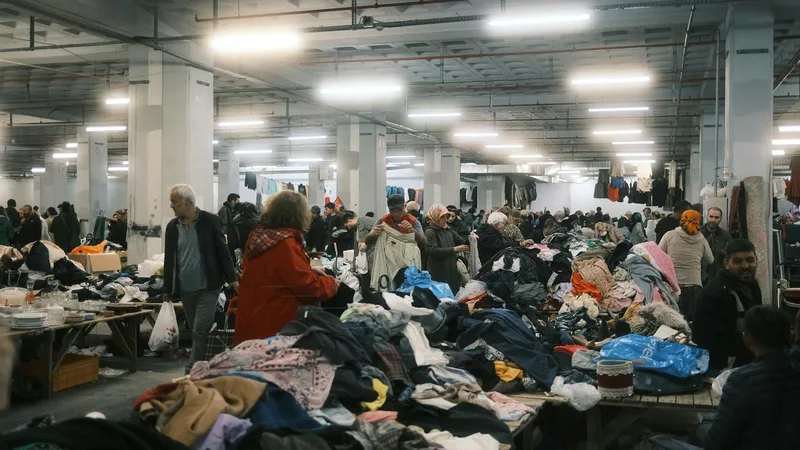 Family exploring clothing selections at Thrift Store Pal for budget-friendly finds.